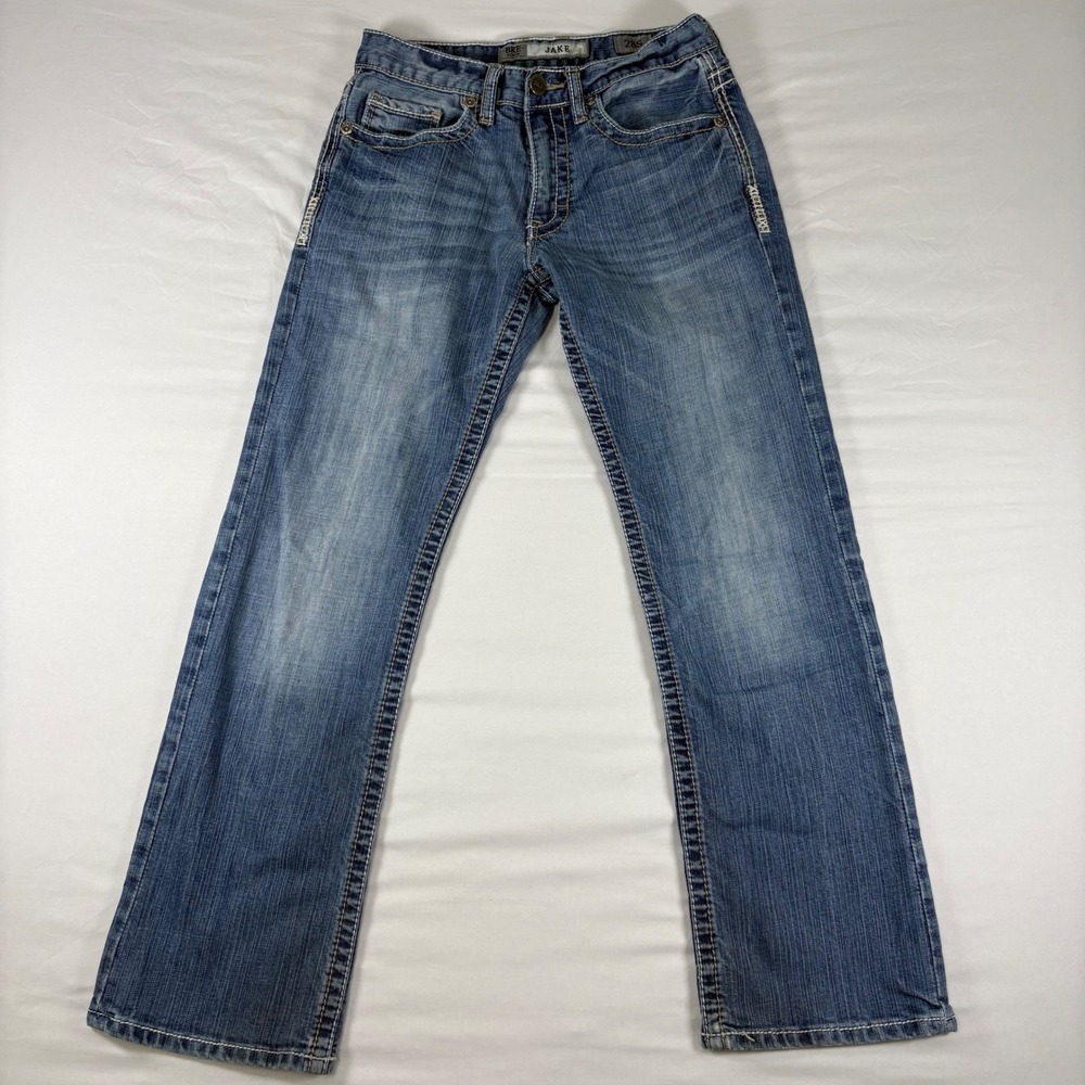 BKE Jake Straight Jeans Womens 28S Blue Medium Wash‎ ABM15019 Stretch